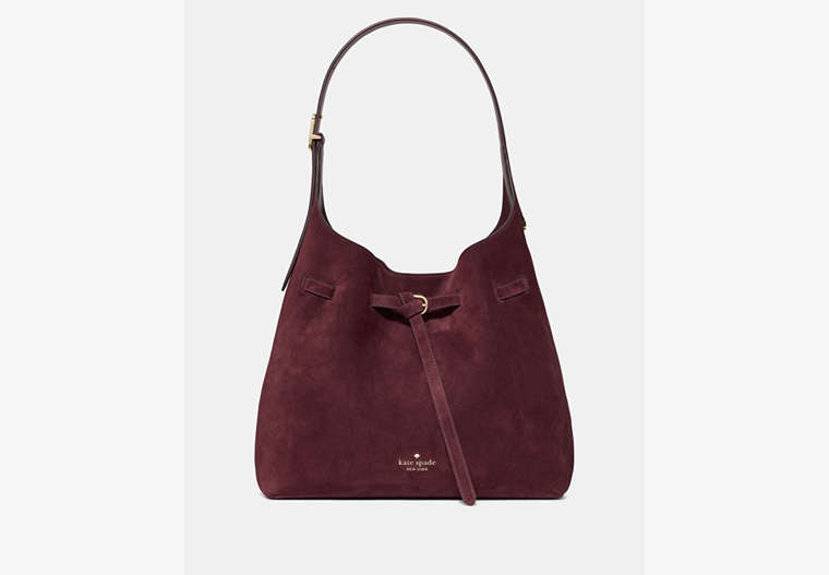 454 Suede Belted Large Shoulder Bag