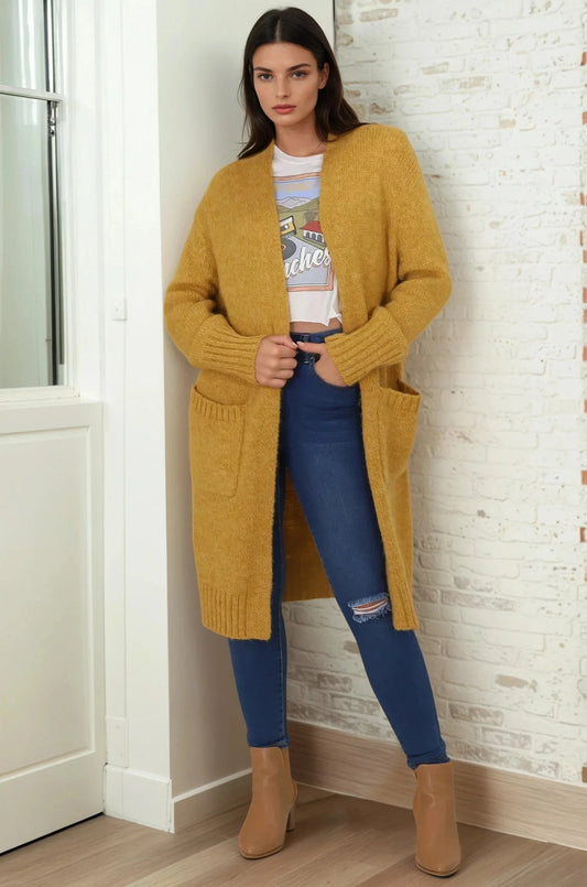 Kartika Cardigan - Long Ribbed Cuff and Hem Cardig