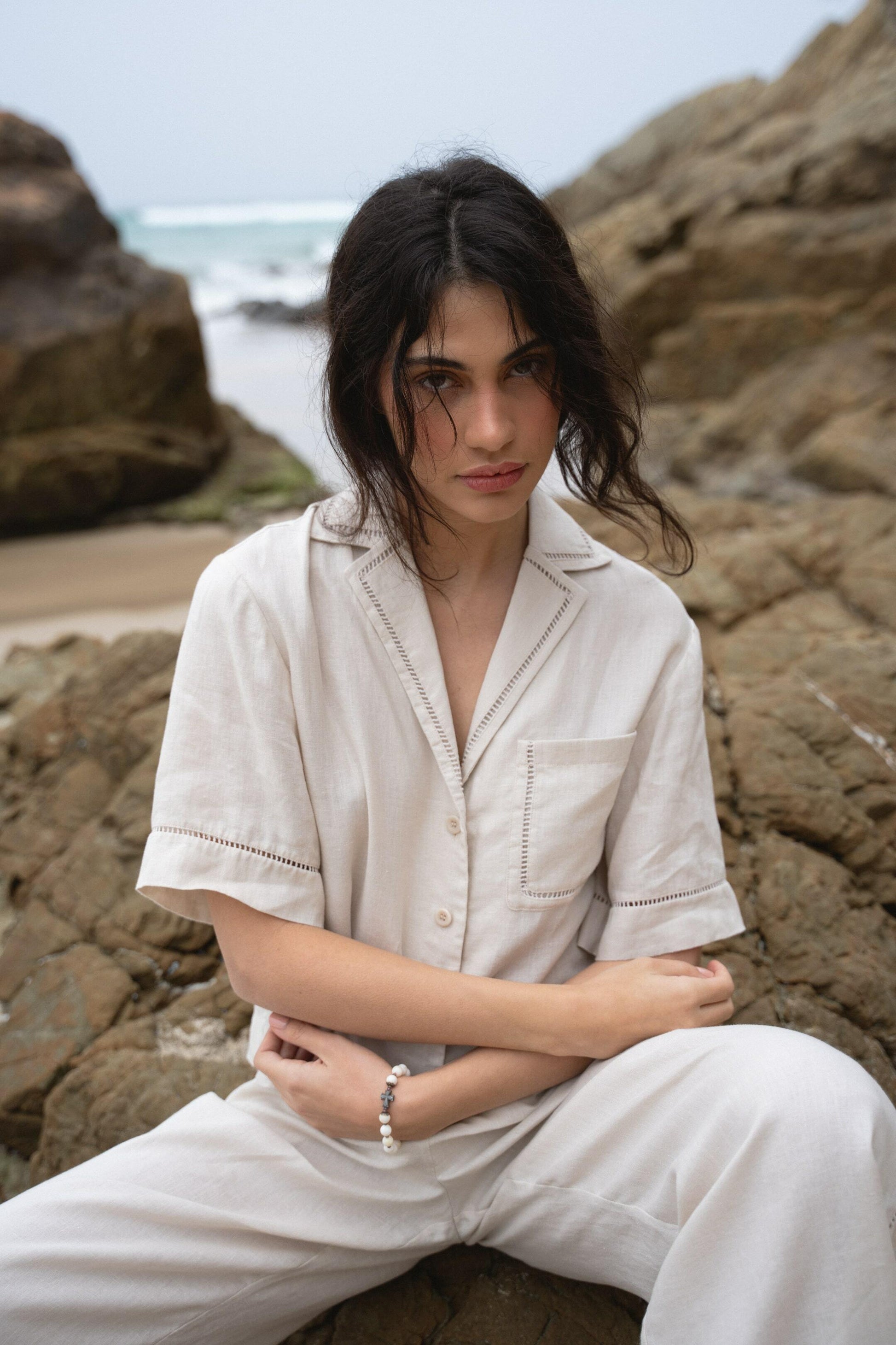 Quinn Chalk Linen Shirt
