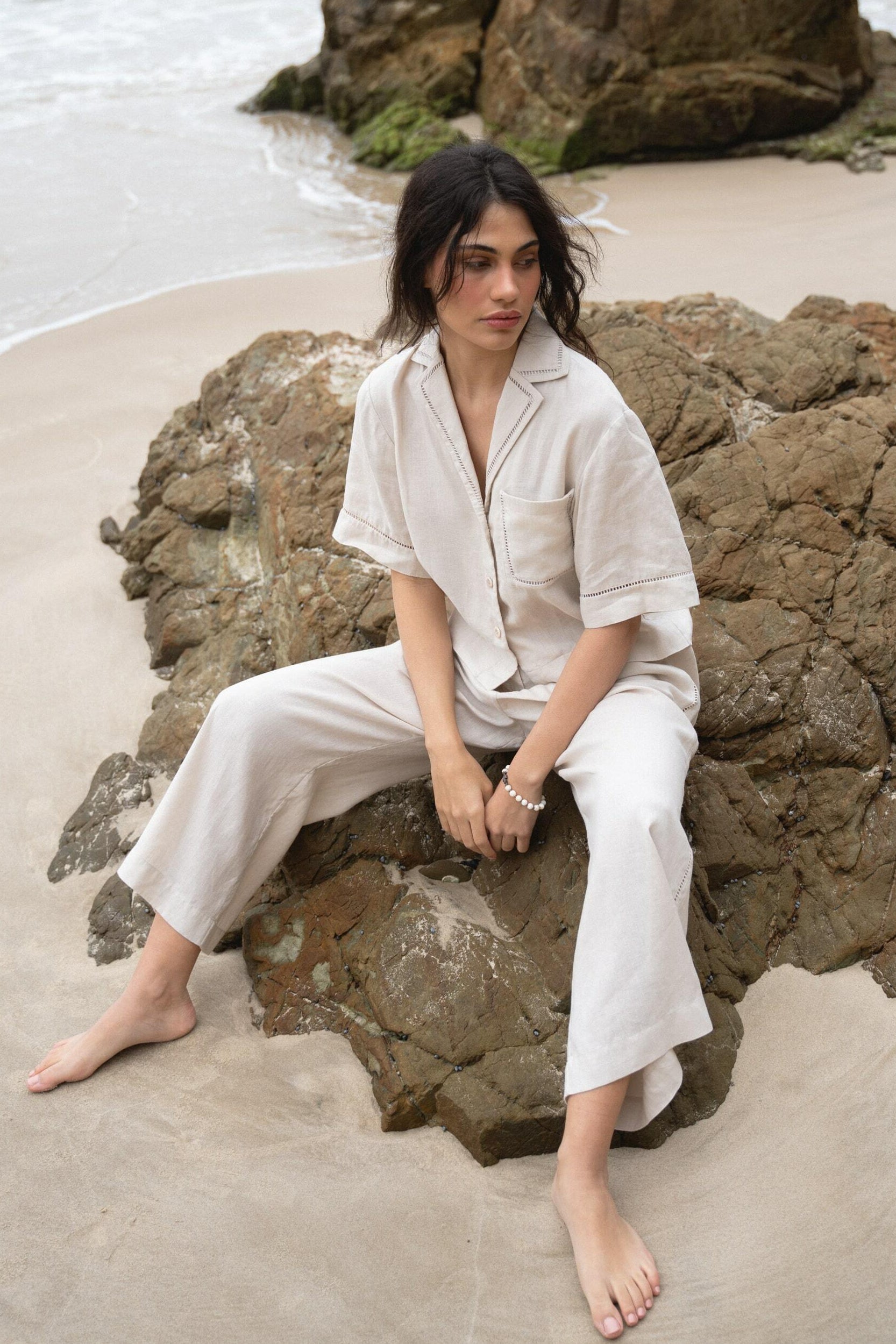 Quinn Chalk Linen Shirt