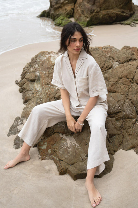 Quinn Chalk Linen Shirt