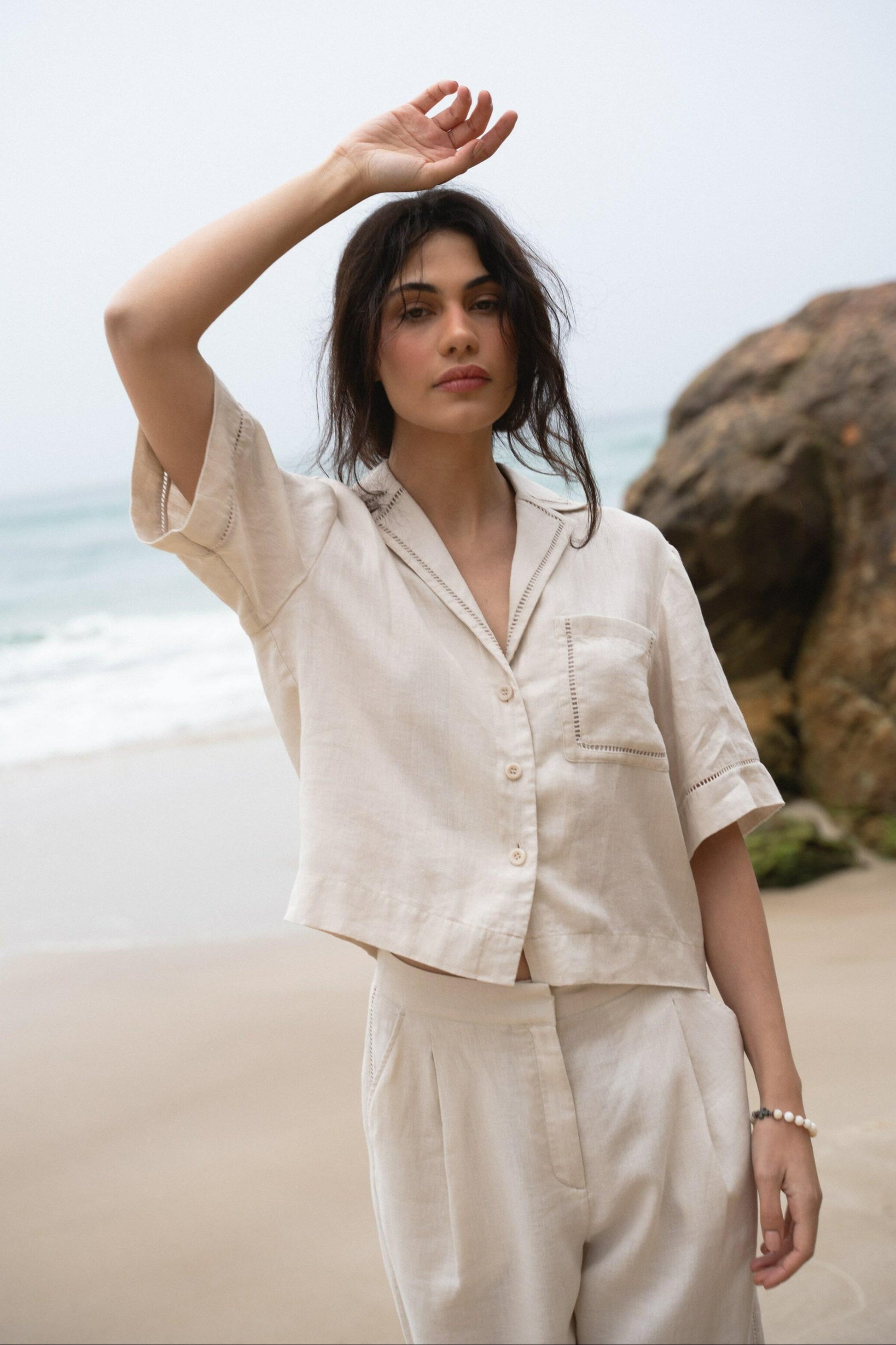 Quinn Chalk Linen Shirt