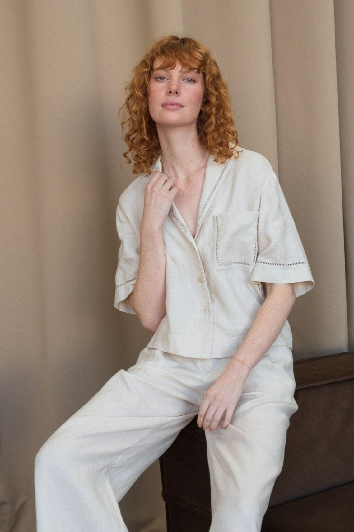 Quinn Chalk Linen Shirt