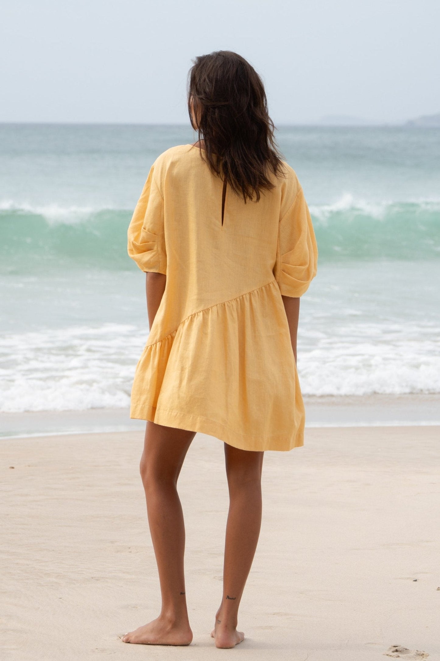 Layla Butter Linen Dress