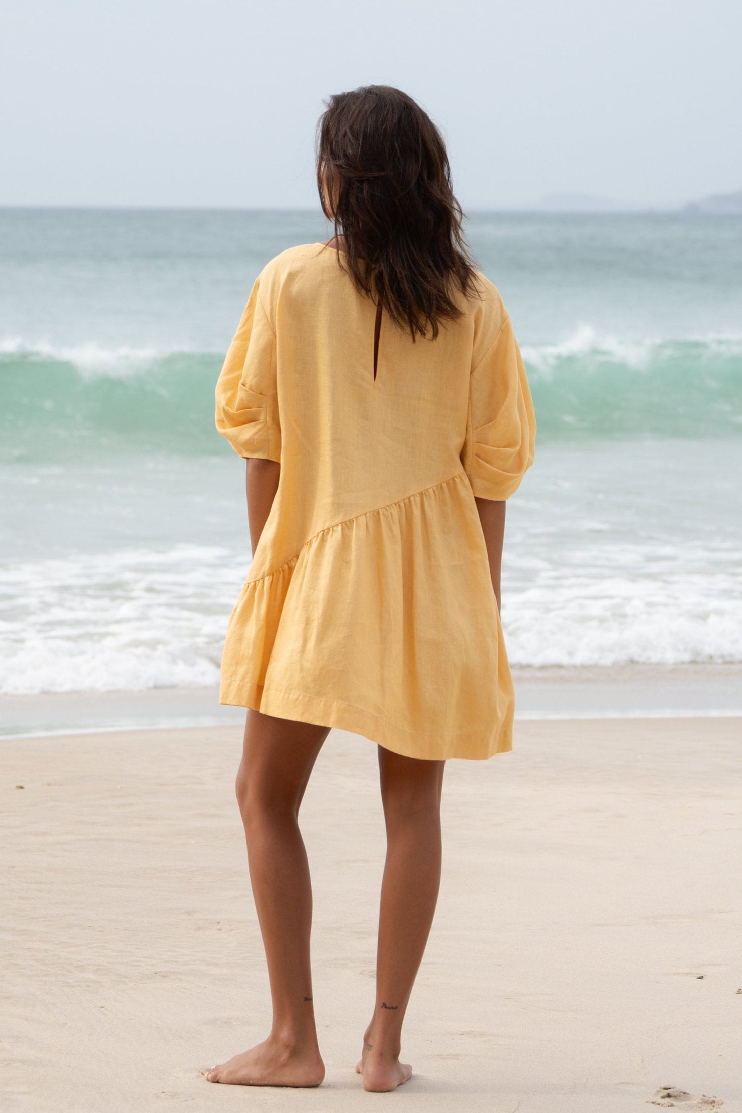 Layla Butter Linen Dress