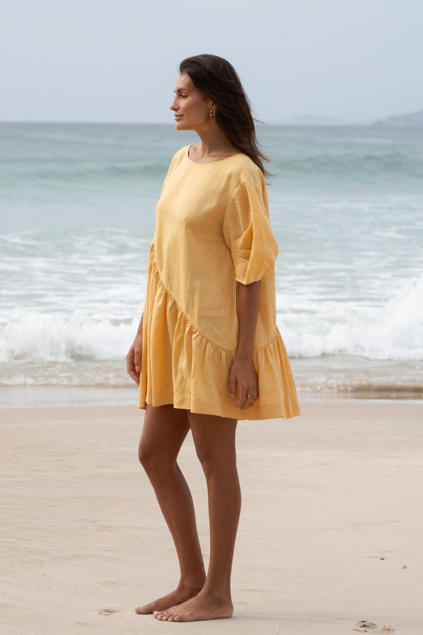 Layla Butter Linen Dress