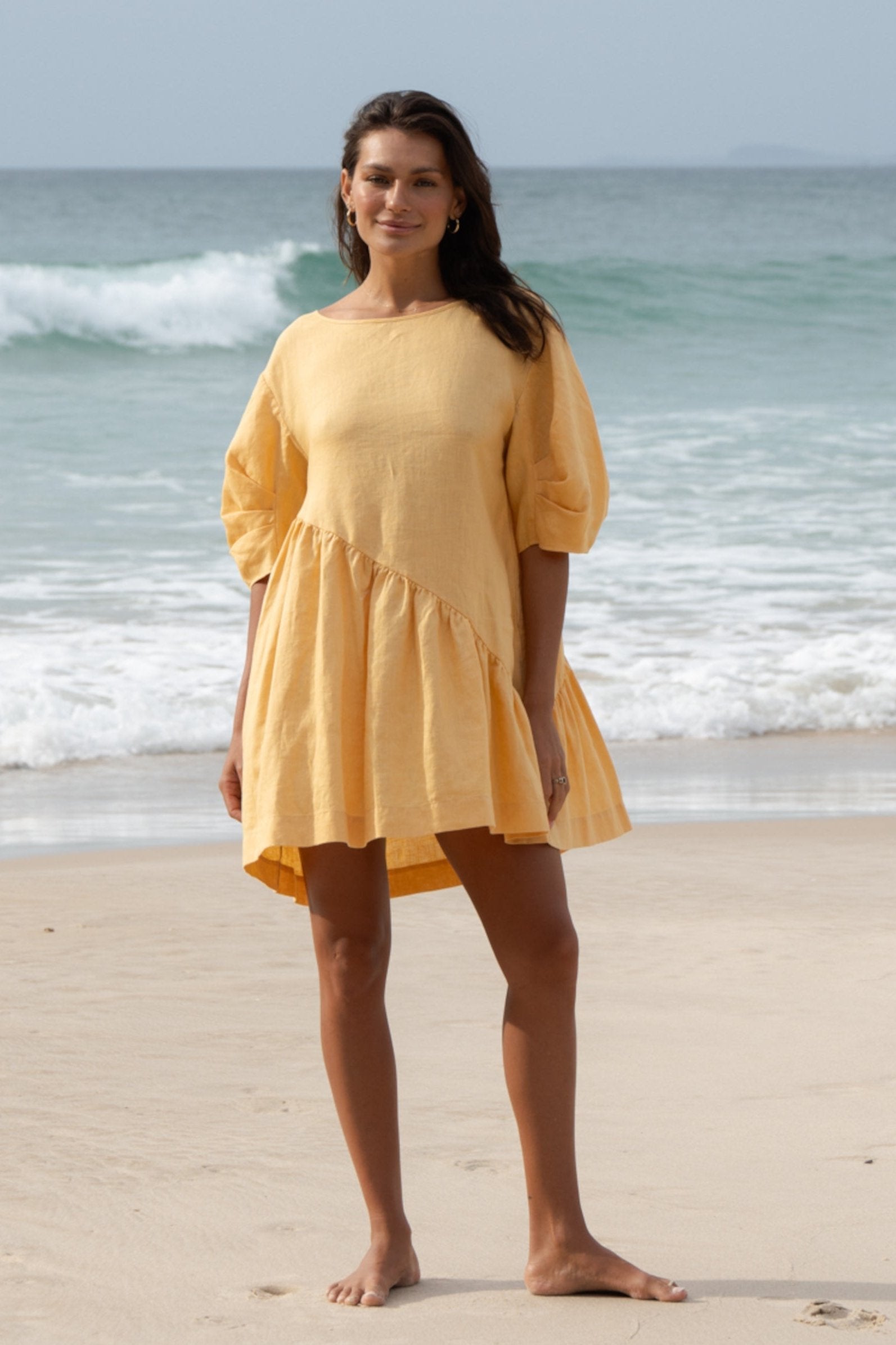 Layla Butter Linen Dress