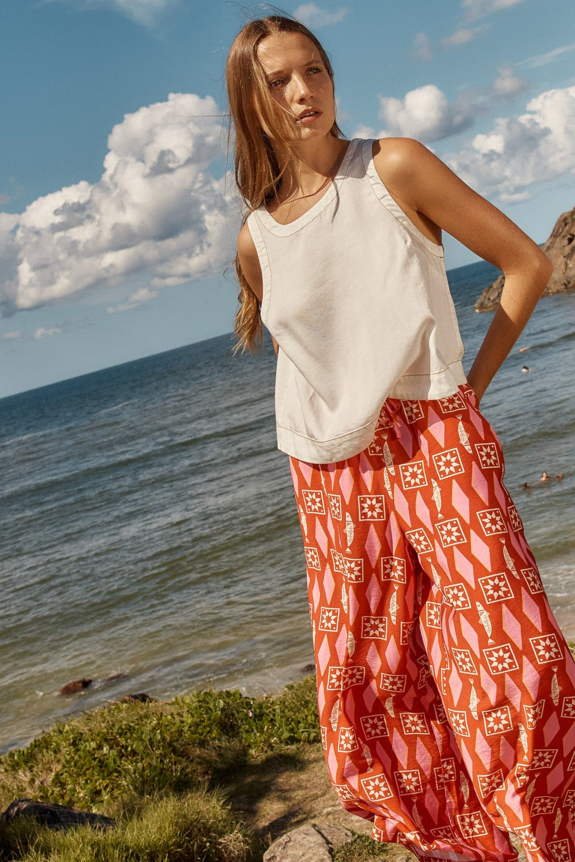 Copacabana Relax Pant - Sardinia Geo Print