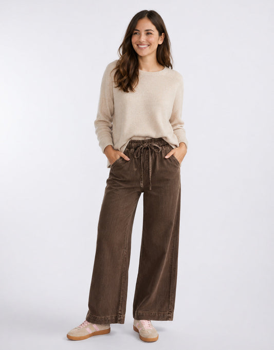 Lucia Tencel Denim Jean - Chocolate