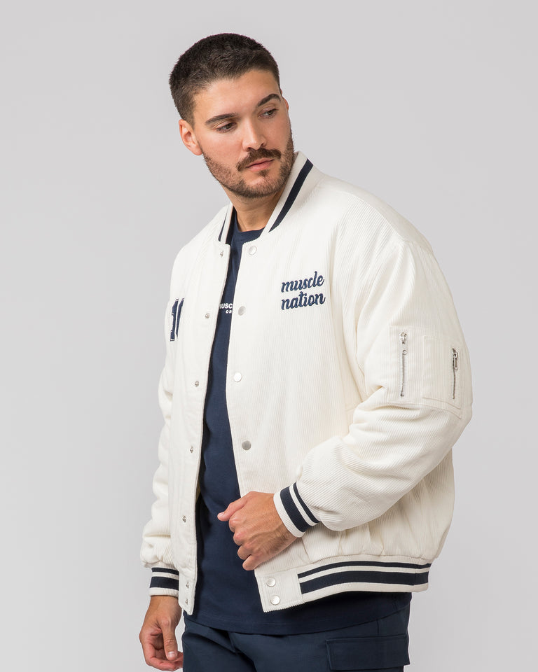 Retro Cord Bomber Jacket