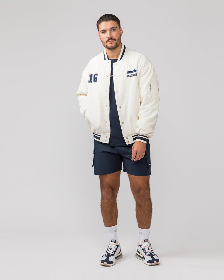 Retro Cord Bomber Jacket