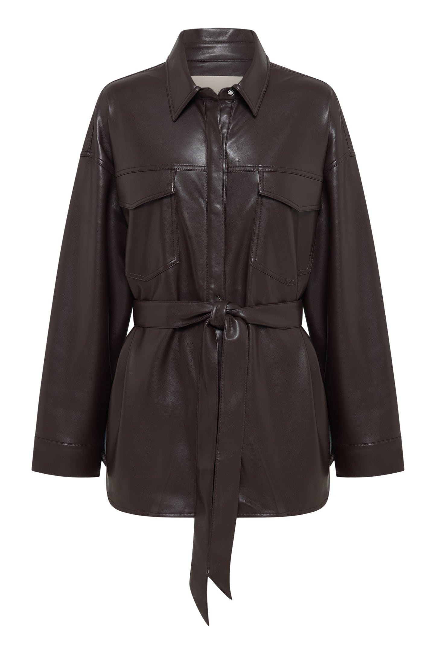 Camille Vegan Leather Overshirt