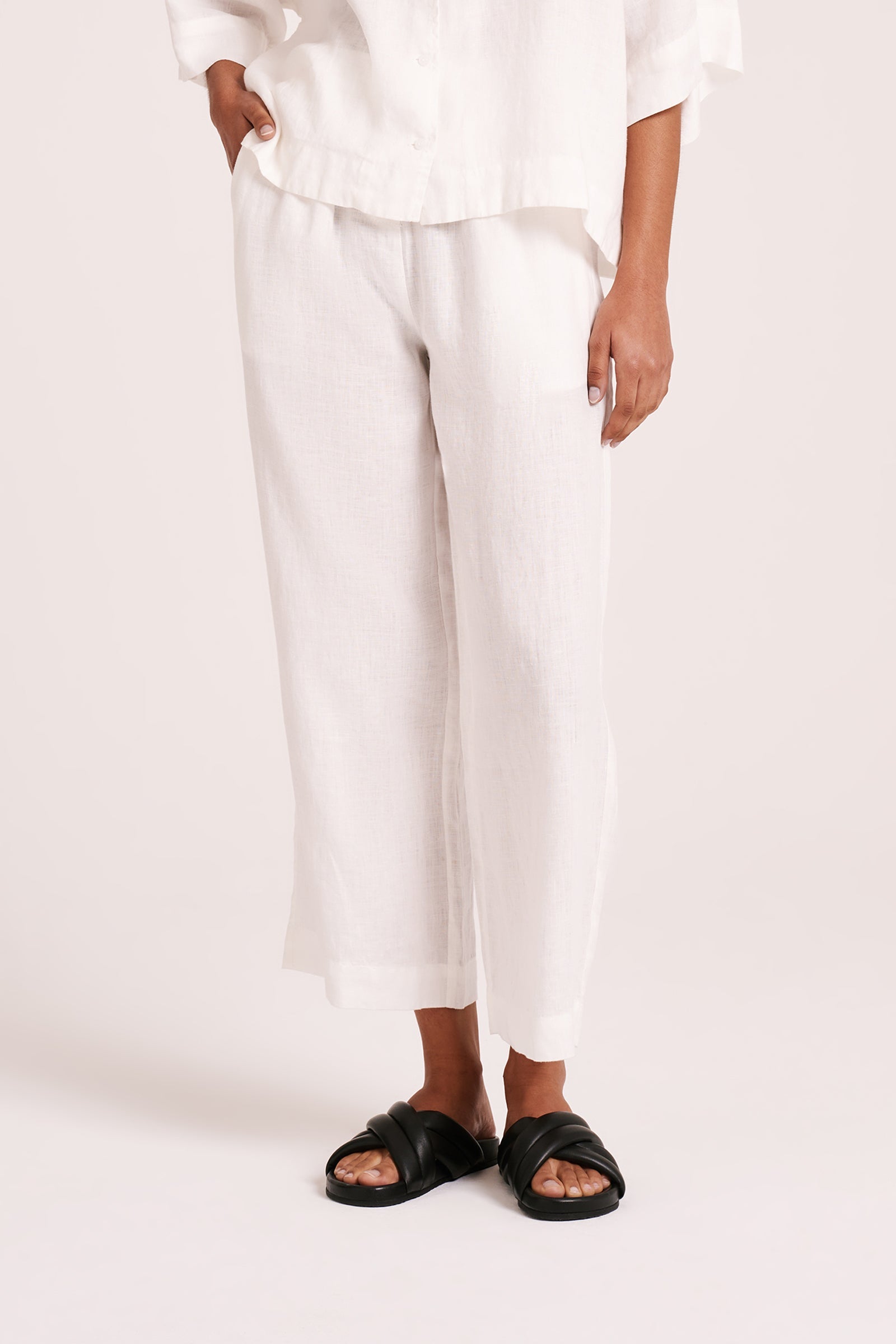 Lounge Linen Crop Pant