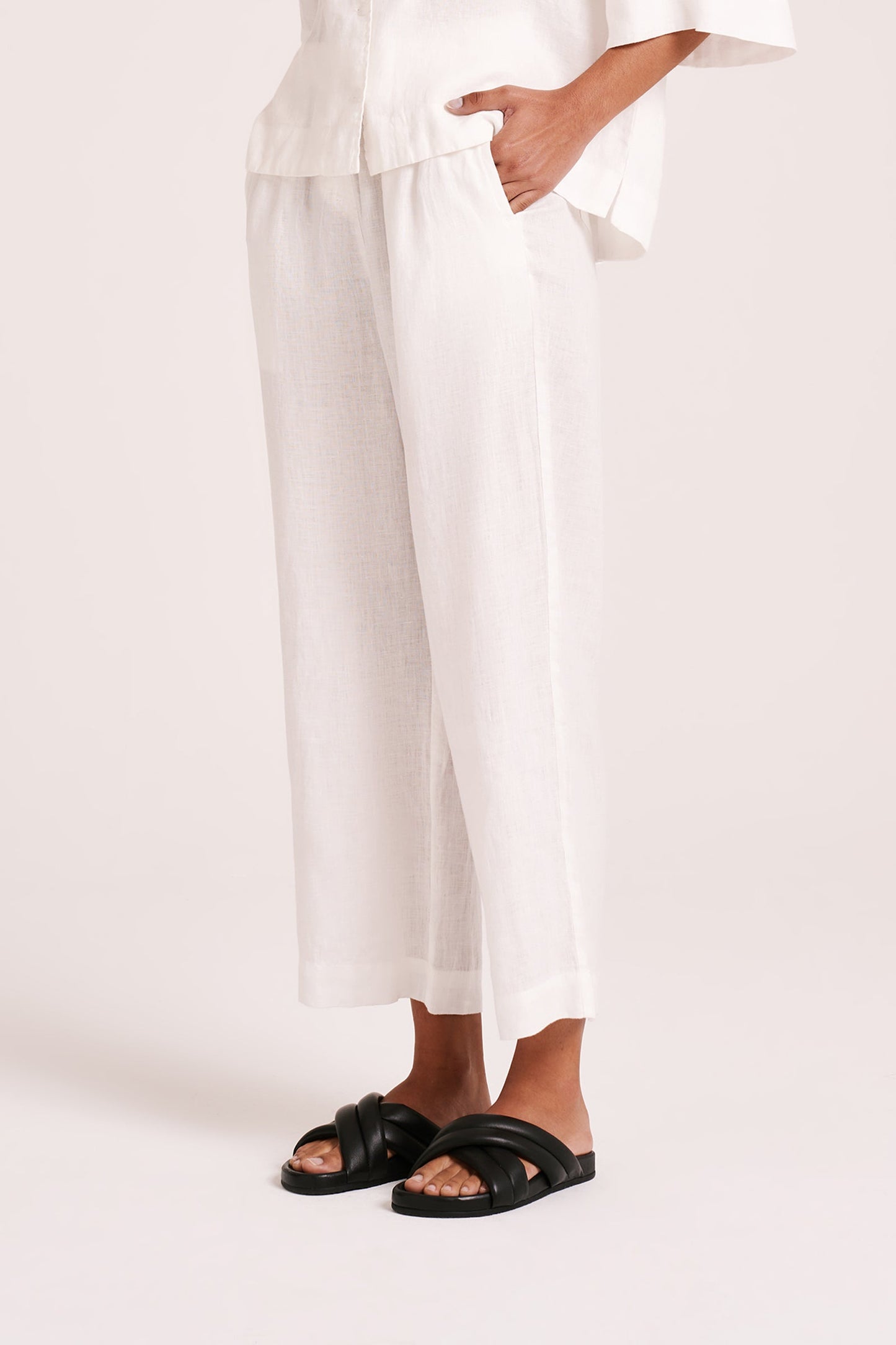 Lounge Linen Crop Pant