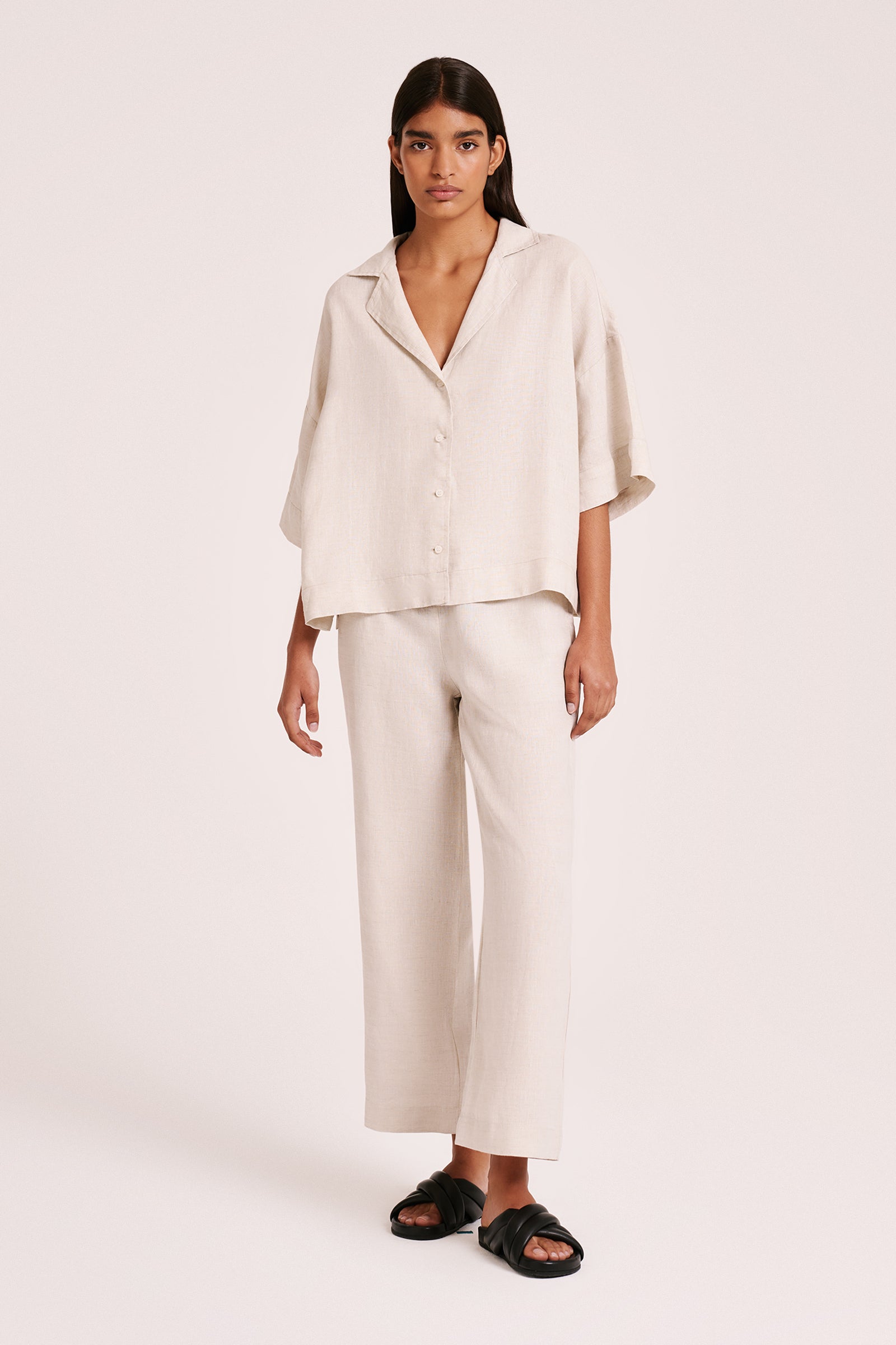 Lounge Linen Crop Pant