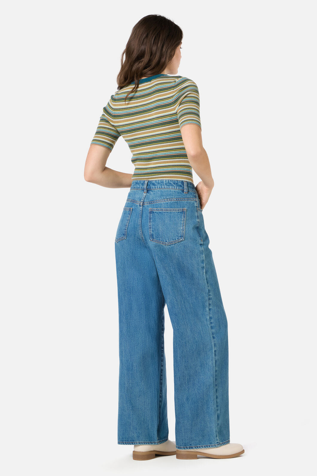 Ivy Mid Rise Striaght Leg Jean