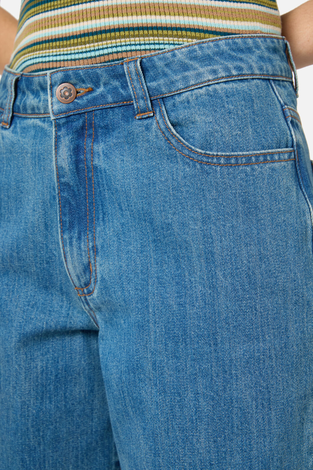 Ivy Mid Rise Striaght Leg Jean