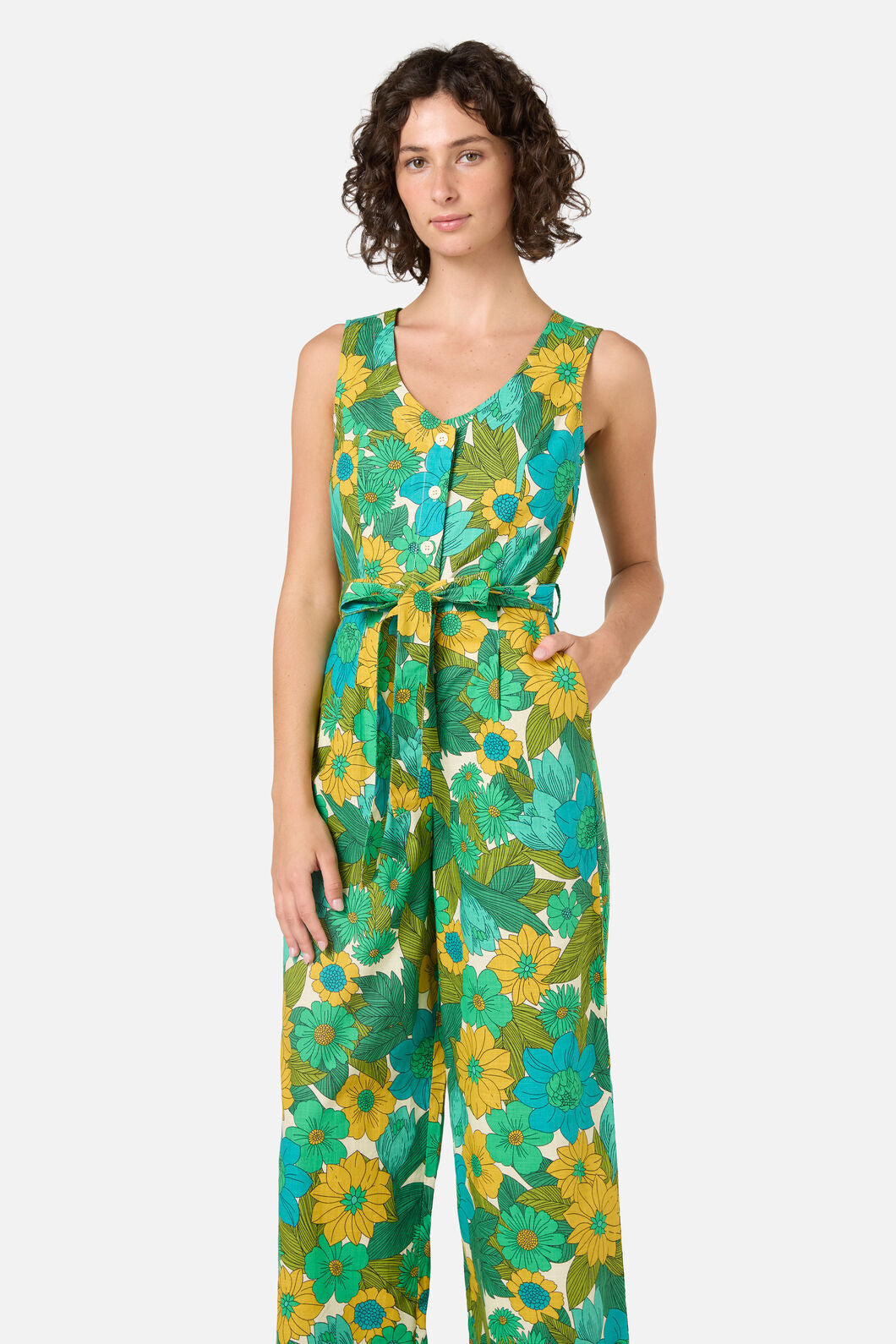 Nellie 70'S Floral Jumpsuit