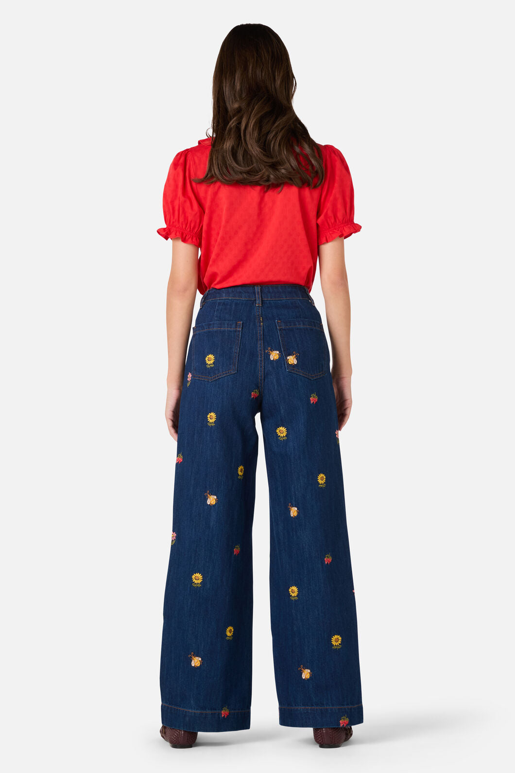 Honey Embroidered Jean