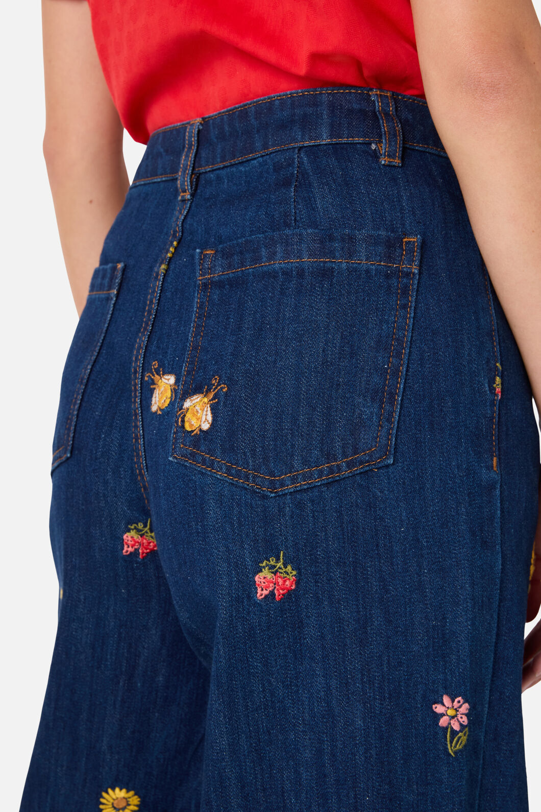 Honey Embroidered Jean