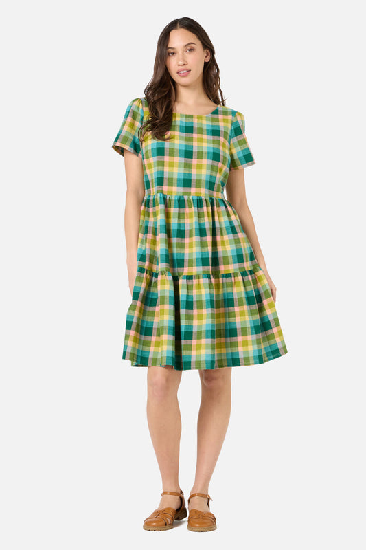 Piper Check Smock Dress