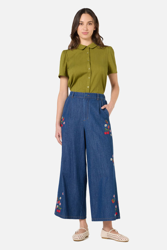 Berry Bloom Emb Culotte