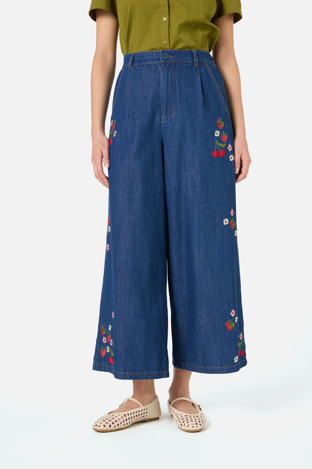 Berry Bloom Emb Culotte