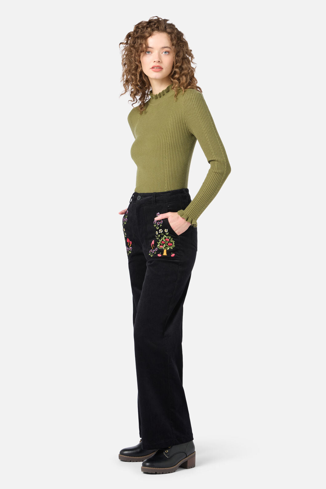Orchard Embroidered Cord Jean