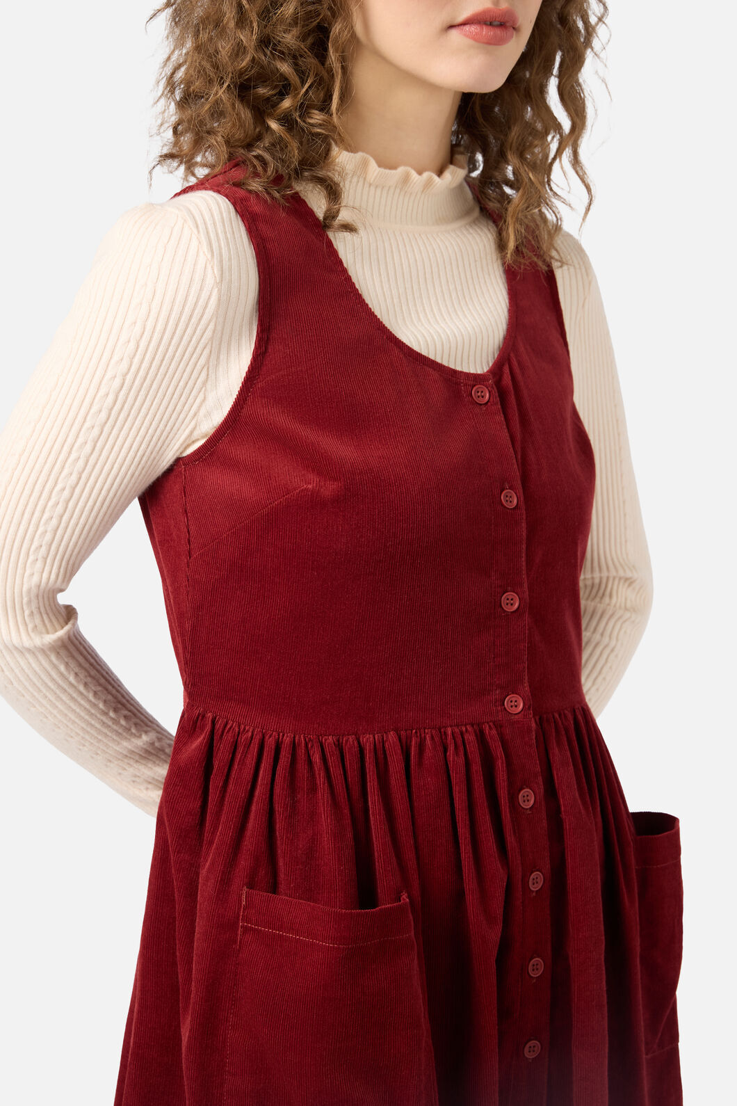 Demi Cord Pinafore Dress