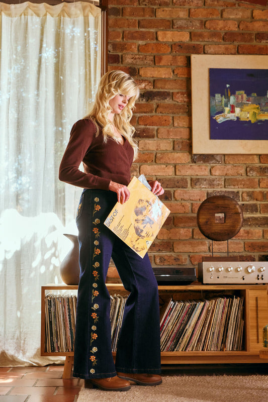 Gloria Embroidered Jean