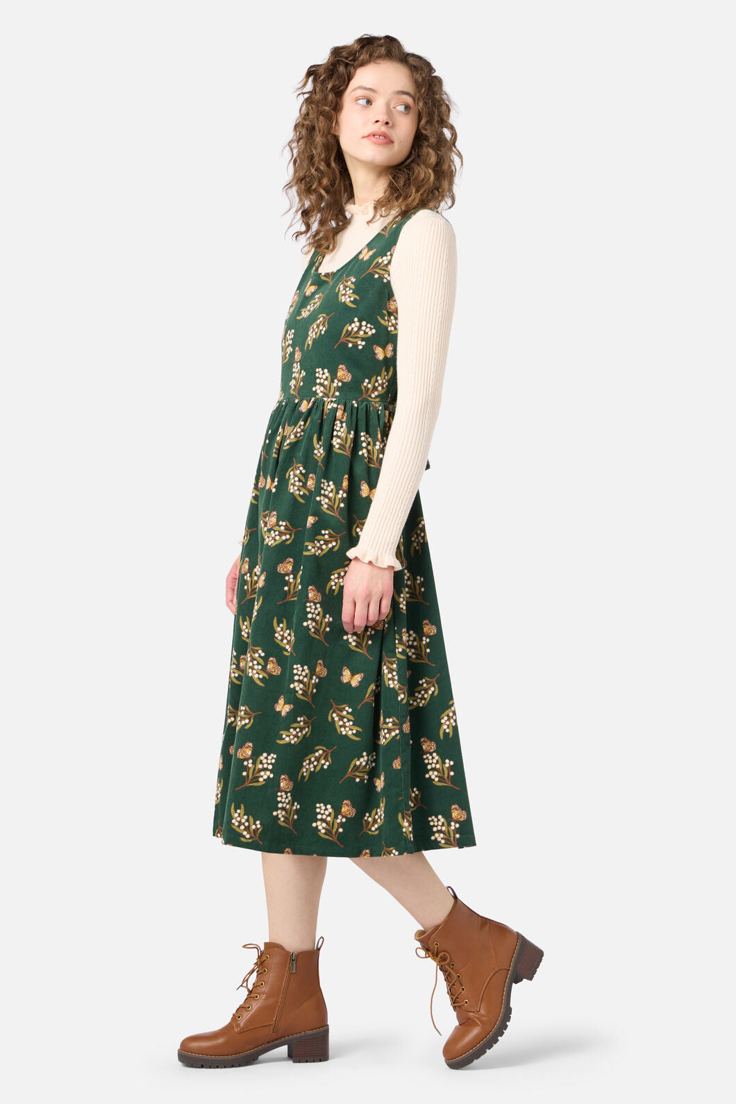 Wattle & Butterfly Midi Dress
