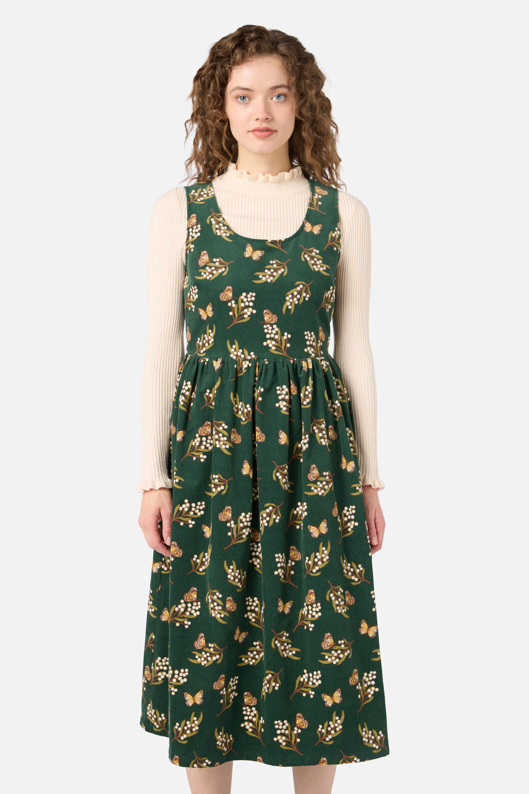 Wattle & Butterfly Midi Dress