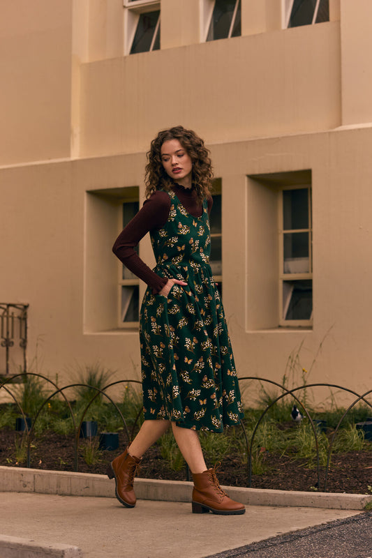 Wattle & Butterfly Midi Dress