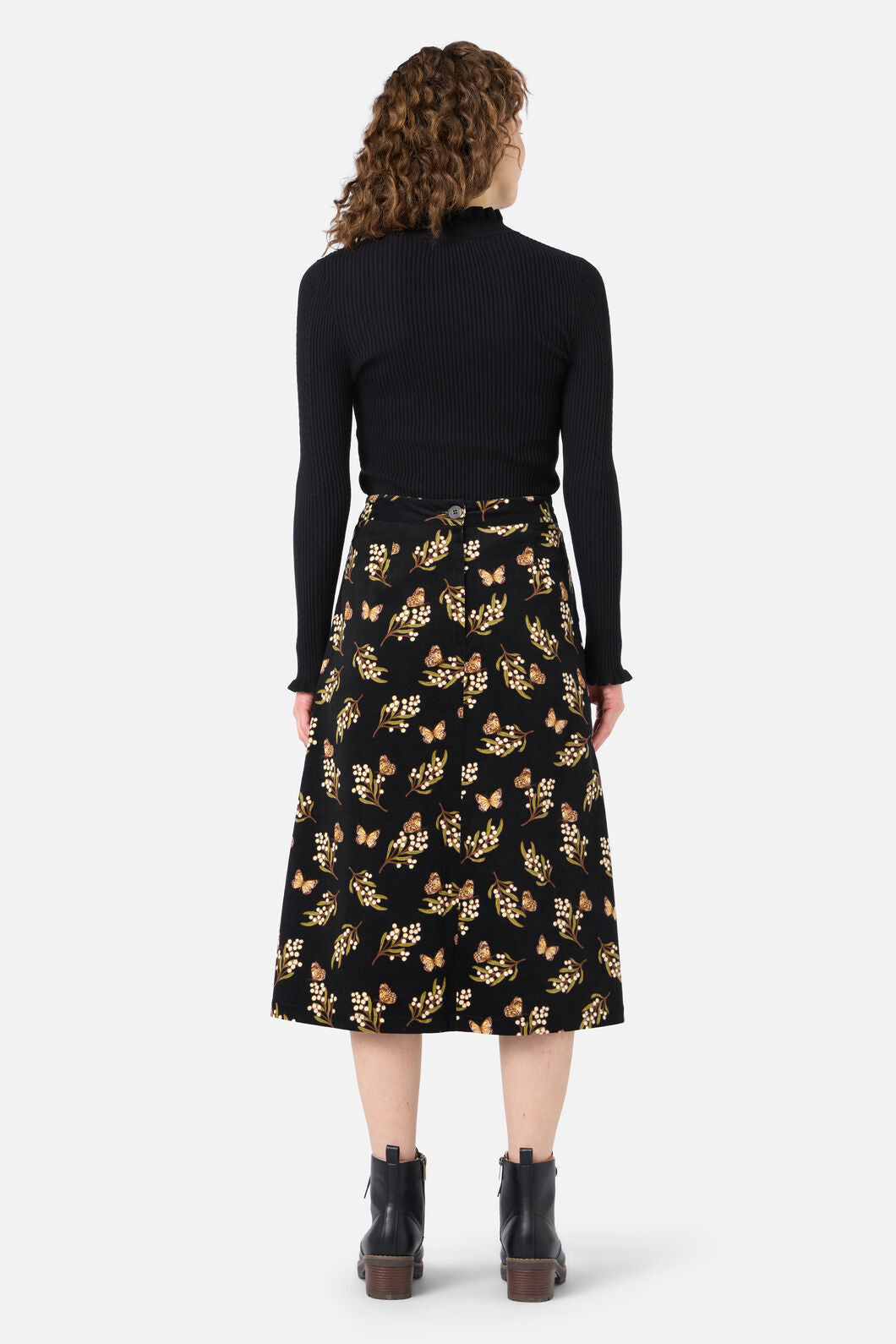 Wattle & Butterfly Midi Skirt