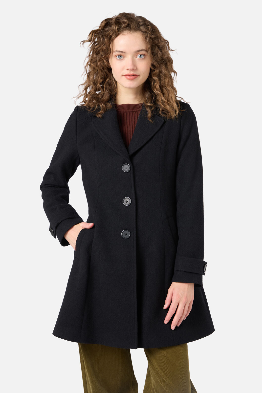 Mabel A-Line Wool Blend Coat