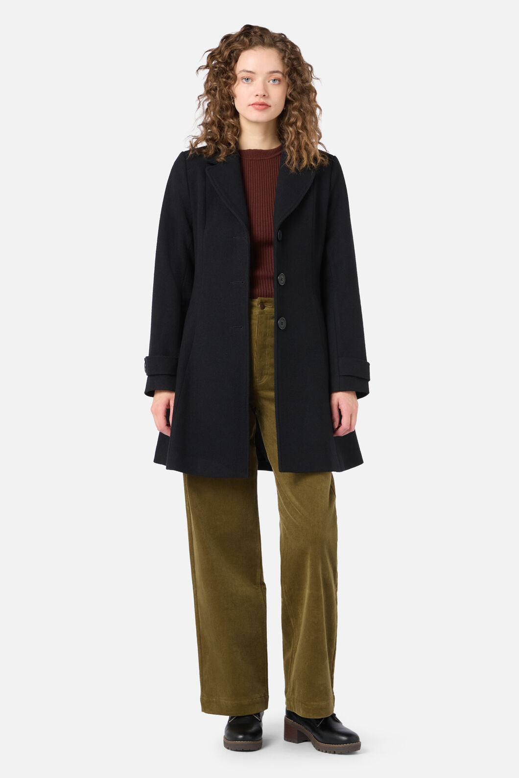 Mabel A-Line Wool Blend Coat