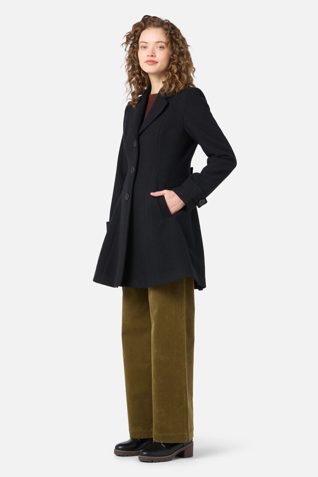 Mabel A-Line Wool Blend Coat