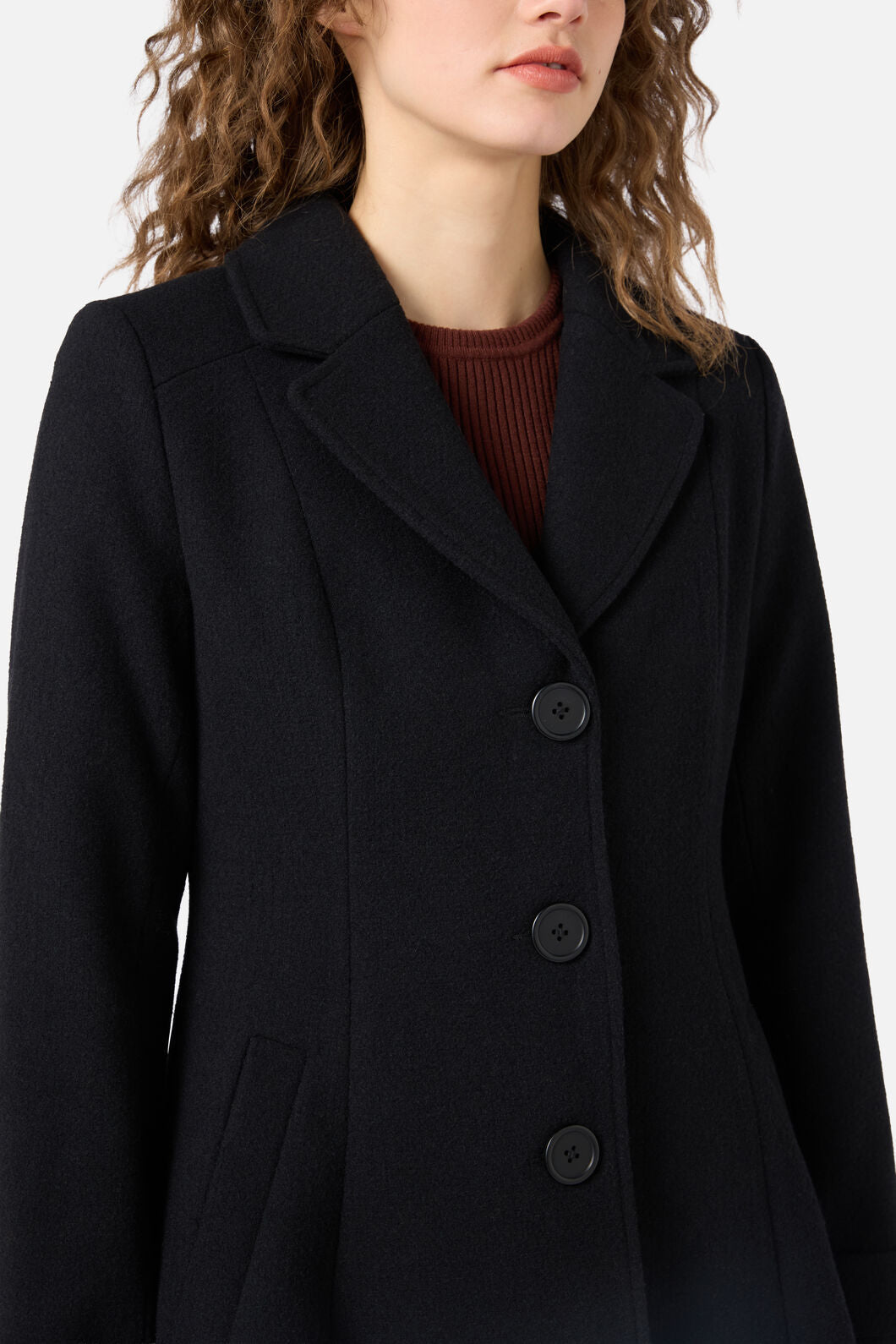 Mabel A-Line Wool Blend Coat