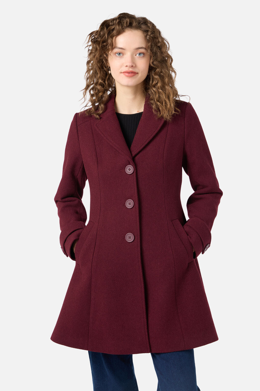 Mabel A-Line Wool Blend Coat