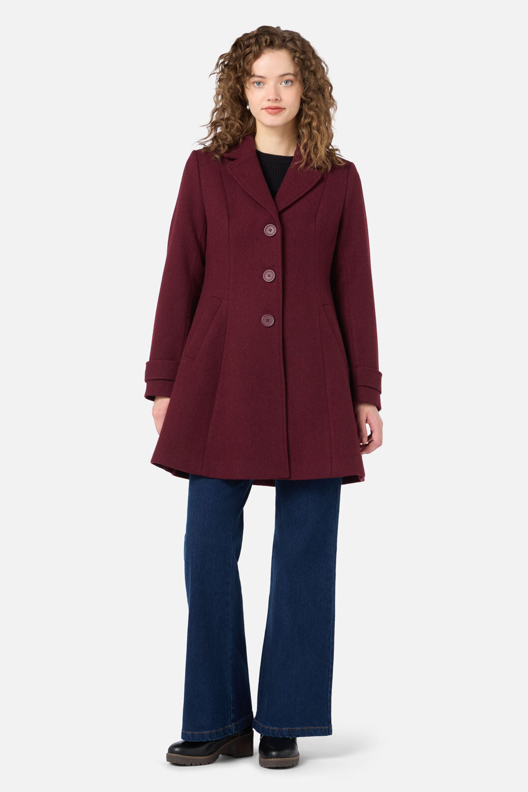 Mabel A-Line Wool Blend Coat