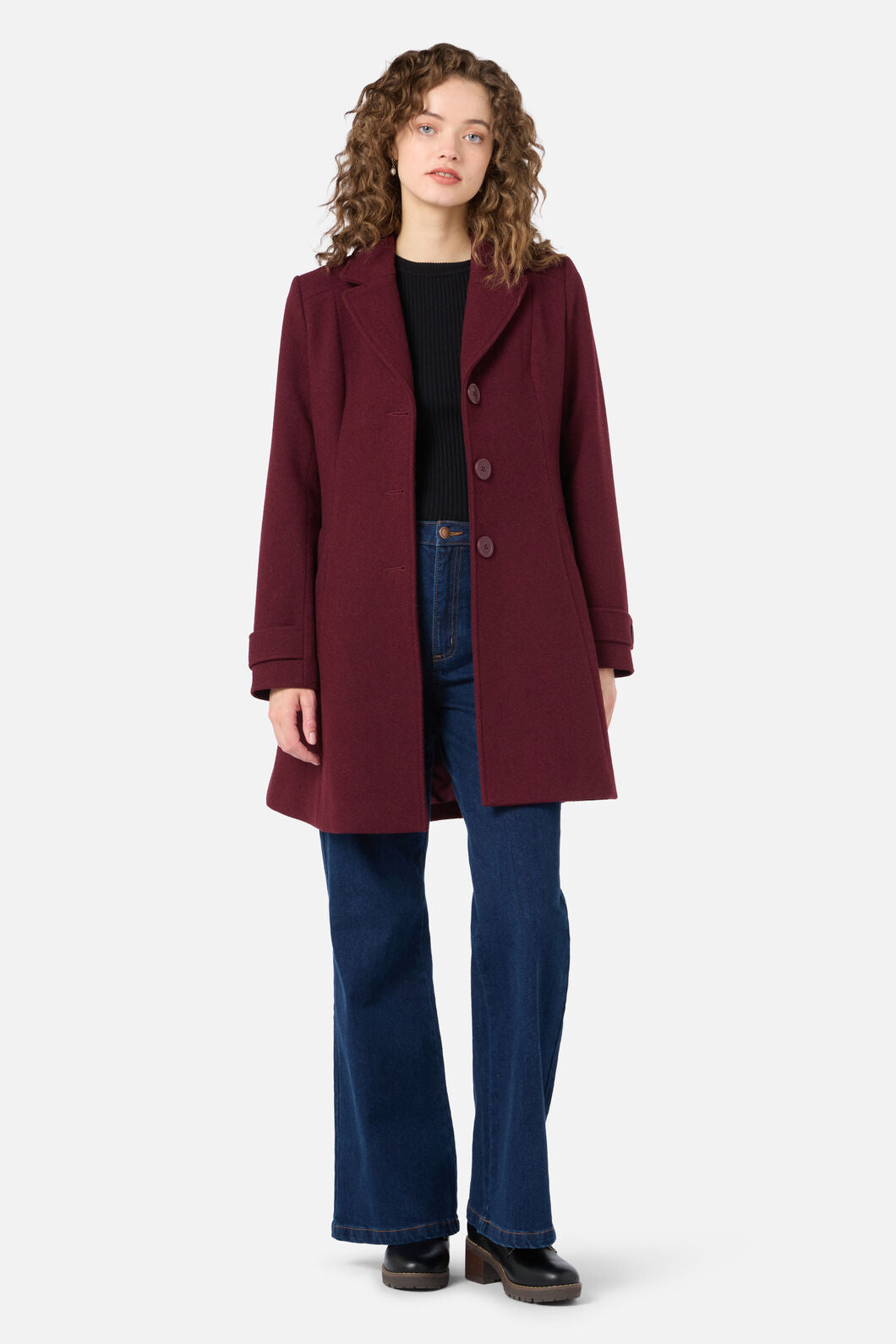Mabel A-Line Wool Blend Coat