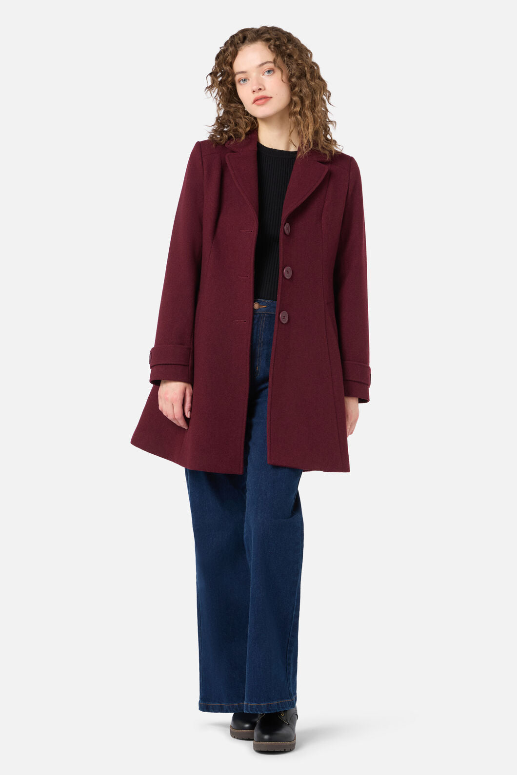 Mabel A-Line Wool Blend Coat