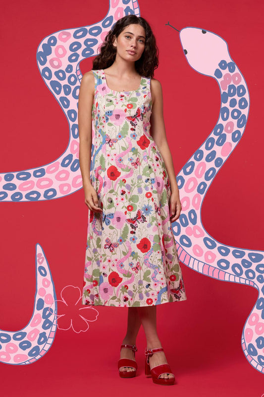 Luna Snake Midi Dress