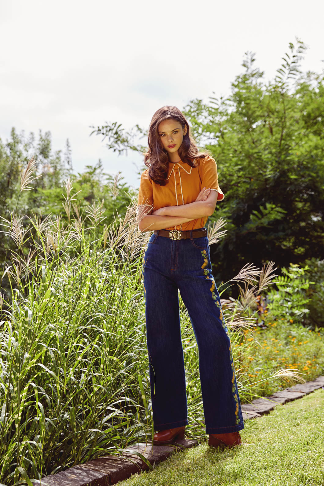 Flower Child Embroidered Jean