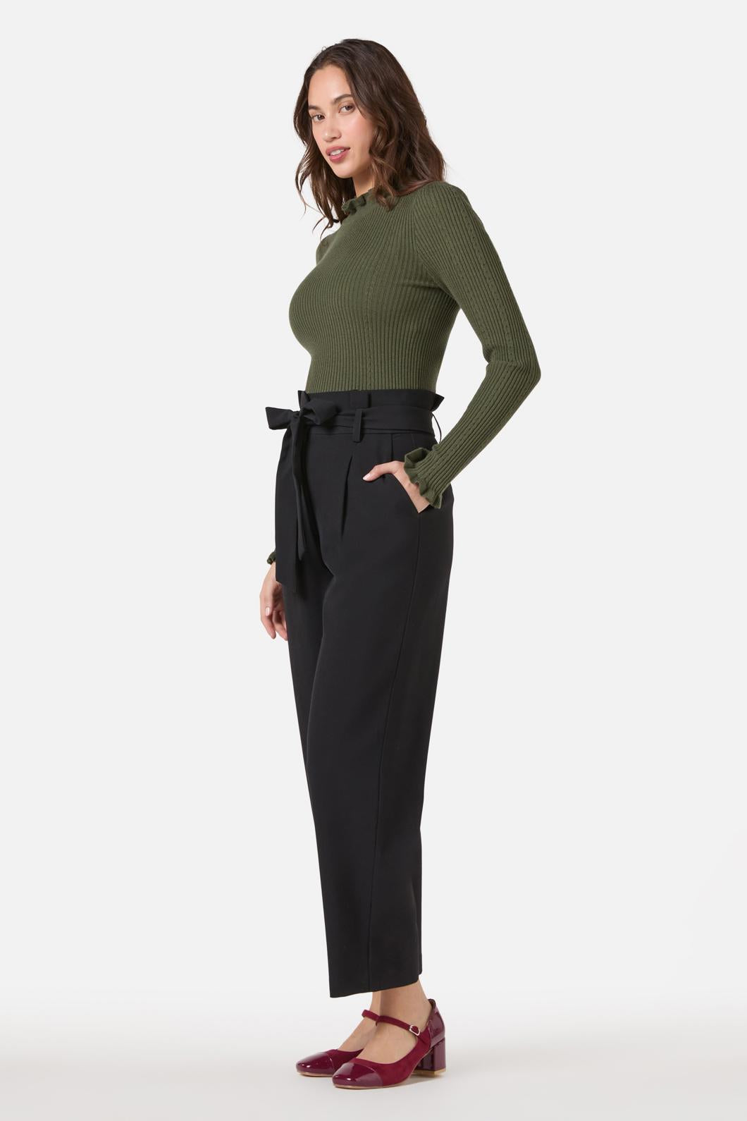 Hailey High Waisted Pleat Pant