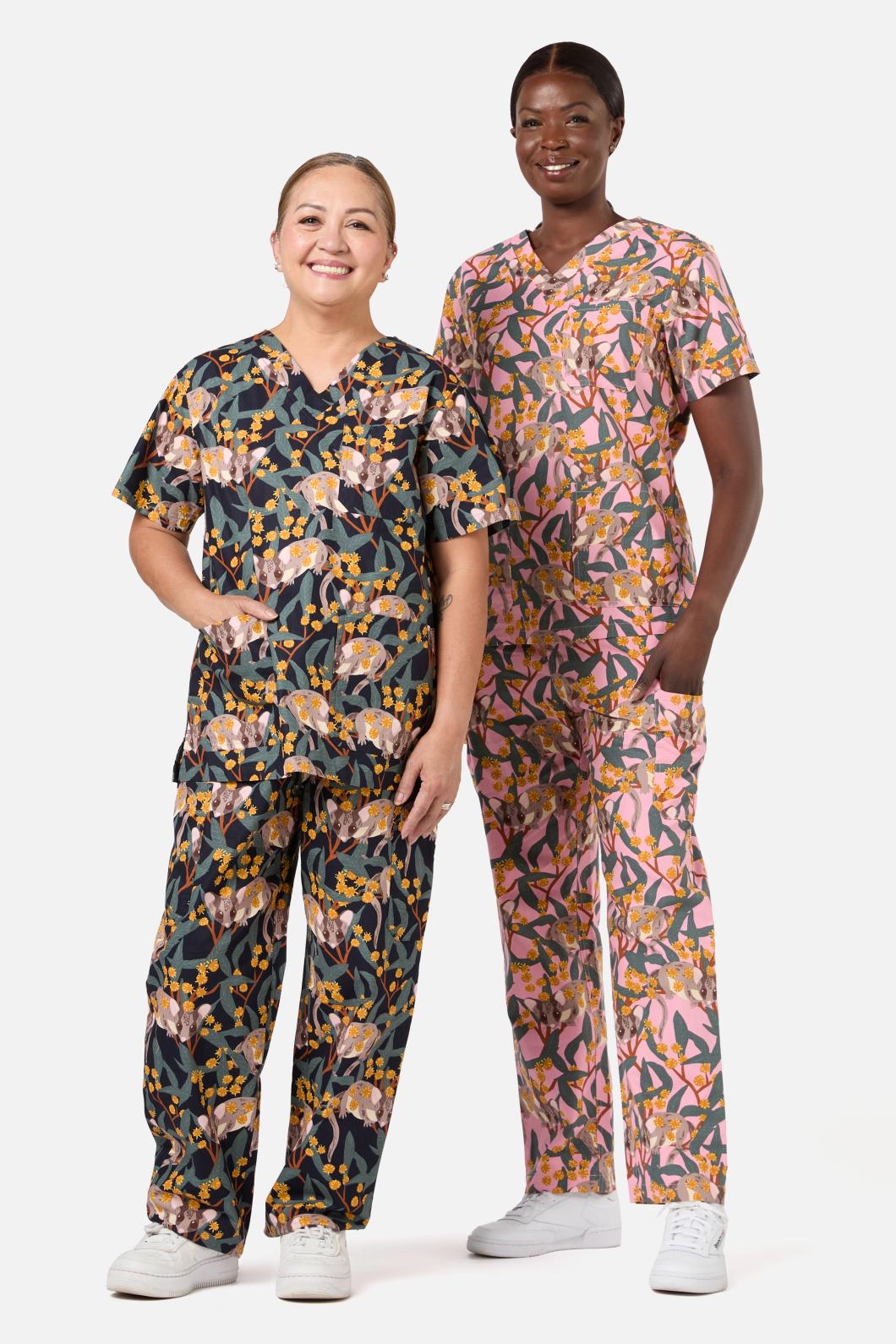 Navy Fairy Possum Scrub Set