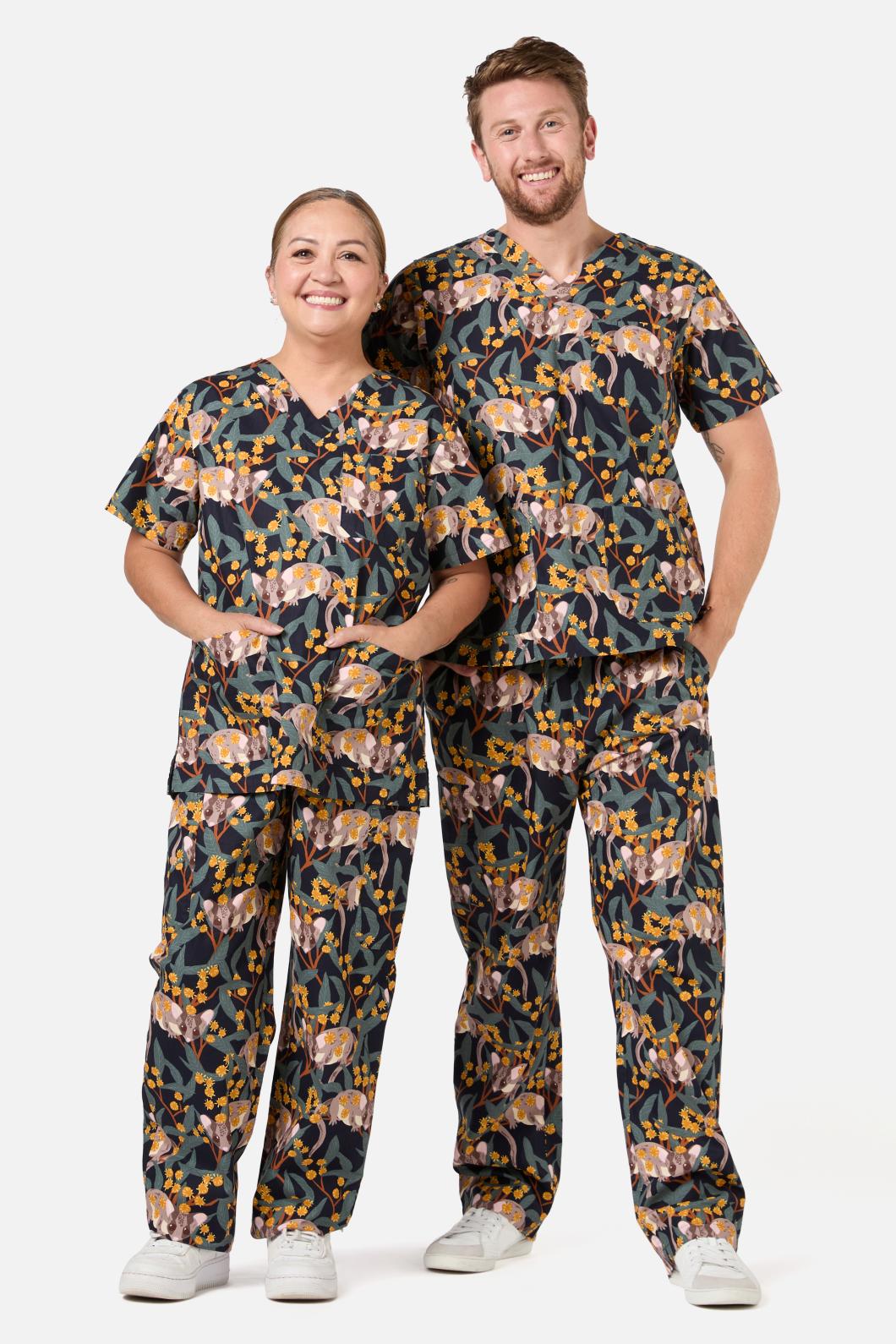 Navy Fairy Possum Scrub Set