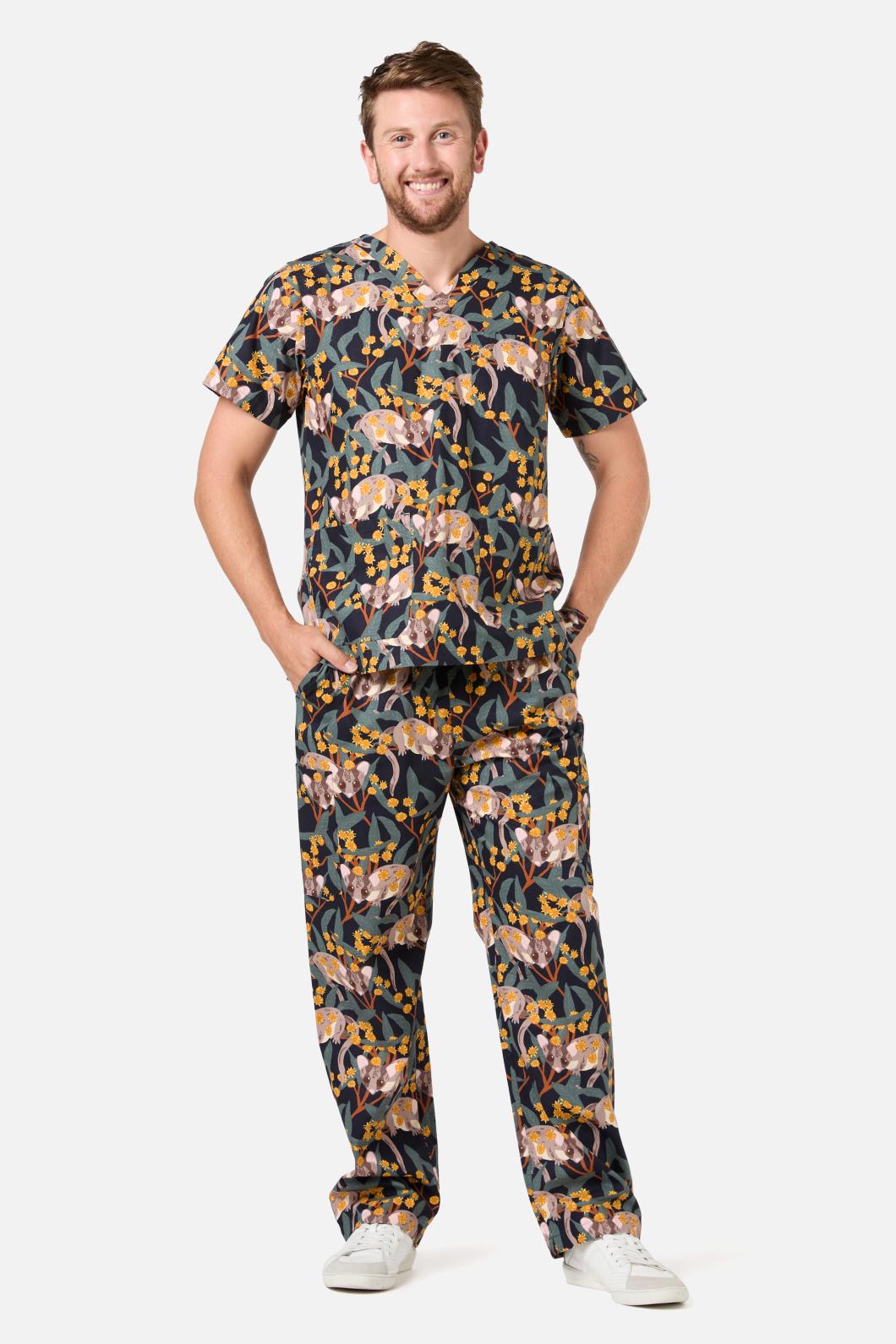 Navy Fairy Possum Scrub Set