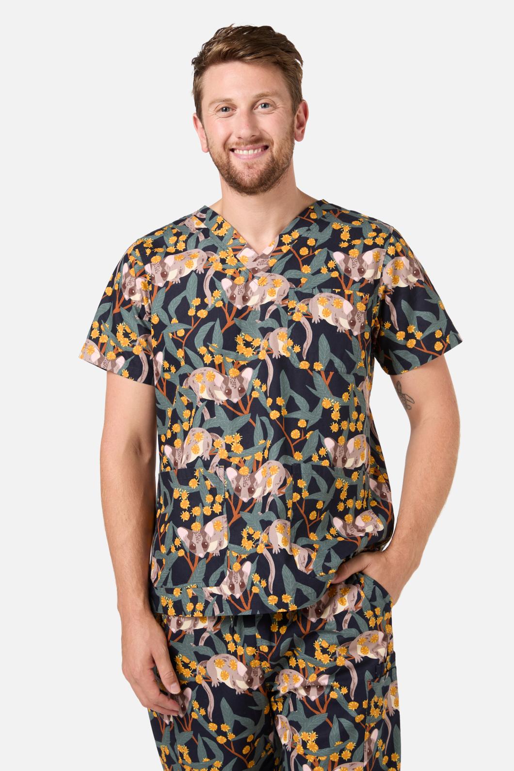 Navy Fairy Possum Scrub Set