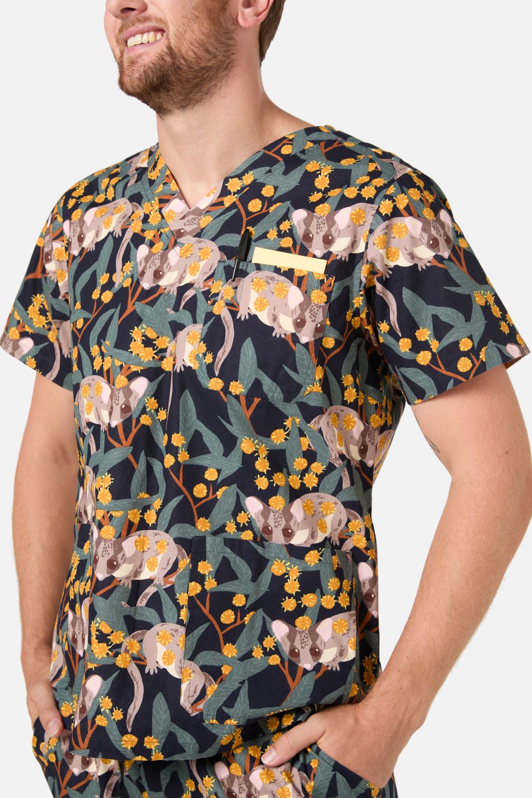 Navy Fairy Possum Scrub Set